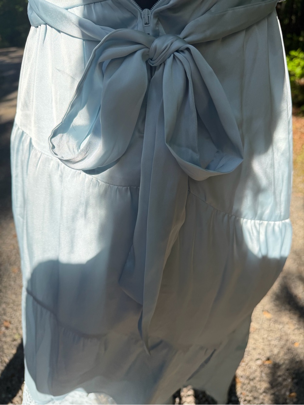 Francesca's Collections Light Blue Ruffled High-Low Maxi Dress - Picture 6 of 8